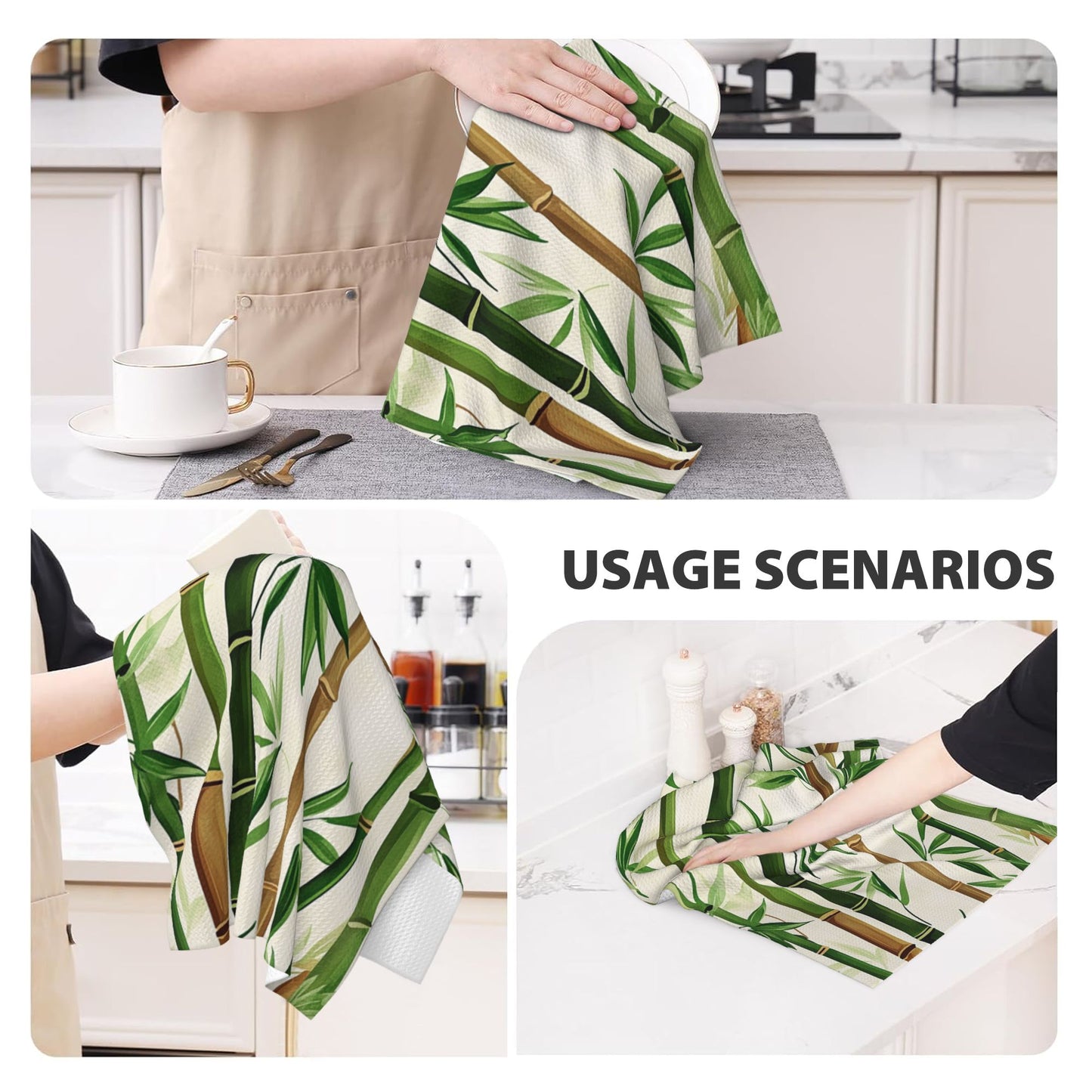 Waffle Weave Kitchen Towel – 16"x26" Quick Dry & Absorbent