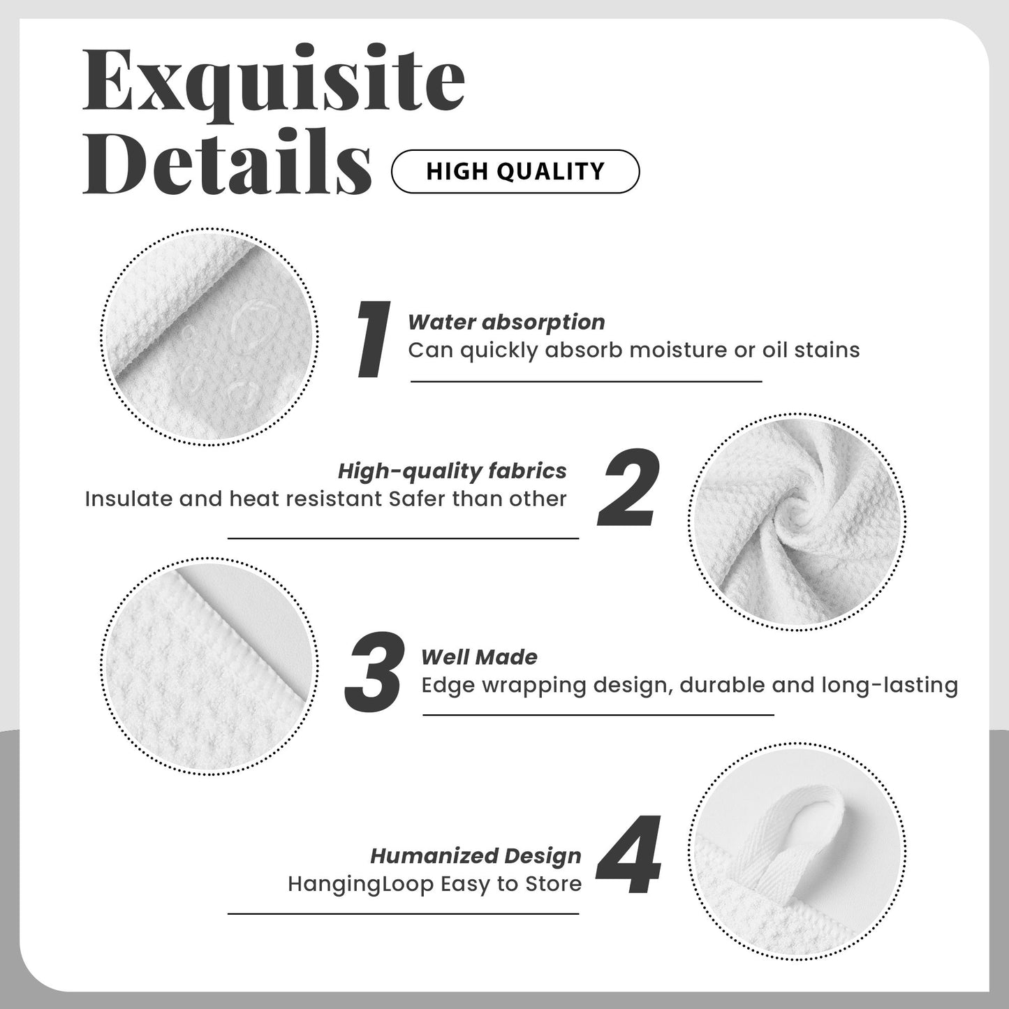 Waffle Weave Kitchen Towel – 16"x26" Quick Dry & Absorbent